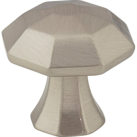 Jeffrey Alexander 1-1/4" Overall Length Satin Nickel Octagonal Wheeler Cabinet Knob 678SN